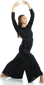 img 2 attached to 👗 Danzcue Womens Long Sleeve Crew Neck Jumpsuit: Stylish and Comfortable One-Piece Ensemble!