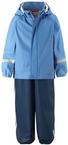 img 4 attached to Reima Tihku Kids Waterproof Rain Jacket and Pant Outfit: A Breathable Protective Rain Suit for Kids