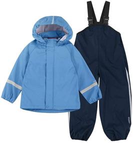 img 3 attached to Reima Tihku Kids Waterproof Rain Jacket and Pant Outfit: A Breathable Protective Rain Suit for Kids