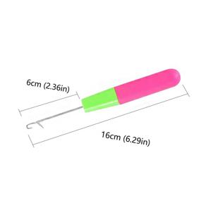 img 1 attached to 🧶 2Pcs Latch Hook Crochet Needles - Big Crochet Needle (5.0mm) & Small Crochet Needle (3.8mm)