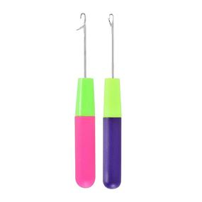 img 4 attached to 🧶 2Pcs Latch Hook Crochet Needles - Big Crochet Needle (5.0mm) & Small Crochet Needle (3.8mm)