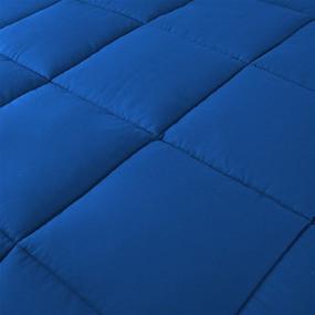 img 1 attached to Frabo All Season Down Alternative Comforter King Size: Plush & Lightweight 90x104 inches (Blue, King)