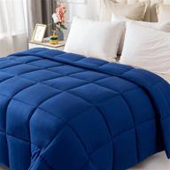 frabo all season down alternative comforter king size: plush & lightweight 90x104 inches (blue, king) logo