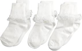 img 4 attached to 👧 Stylish and Comfortable: Jefferies Socks Big Girls' Tutu Lace Socks (Pack of 3)