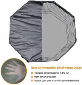 img 3 attached to Premium Dog Playpen Mesh Top Cover: Escape-Proof, Shade-Providing & Durable - Fits All 24 Inch Wide 8-Panel Pens (Playpen Not Included!)