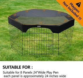 img 2 attached to Premium Dog Playpen Mesh Top Cover: Escape-Proof, Shade-Providing & Durable - Fits All 24 Inch Wide 8-Panel Pens (Playpen Not Included!)