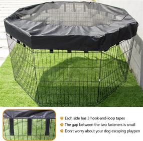 img 1 attached to Premium Dog Playpen Mesh Top Cover: Escape-Proof, Shade-Providing & Durable - Fits All 24 Inch Wide 8-Panel Pens (Playpen Not Included!)