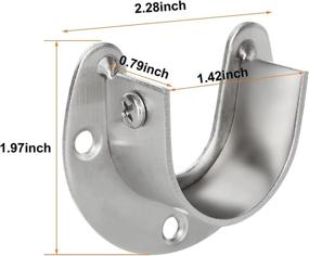 img 3 attached to Держатель кронштейна MNKNENG из нержавеющей стали U-образной формы