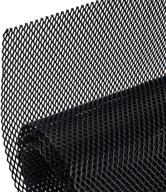 🚗 aggauto universal 40"x13" car grill mesh - aluminum alloy automotive grille insert bumper rhombic hole 3x6mm: ultimate multi-purpose black grid logo