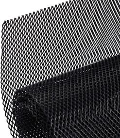 img 4 attached to 🚗 AggAuto Универсальная сетка для решетки автомобиля 40"x13" - Вставка решетки автомобиля из алюминиевого сплава с ромбическими отверстиями 3x6мм: Ultimate Multi-purpose Black Grid.