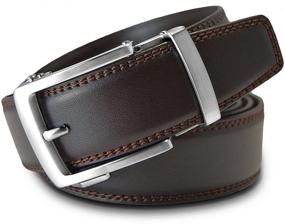 img 4 attached to Mens Leather Ratchet Click Belt