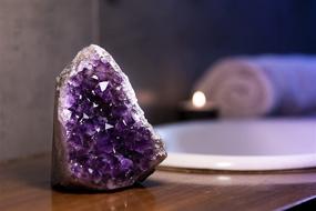img 2 attached to Premium Raw Amethyst Crystal Clusters - Deep Purple Geode Quartz from Uruguay (1 lb to 1.5 lb)