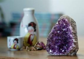 img 3 attached to Premium Raw Amethyst Crystal Clusters - Deep Purple Geode Quartz from Uruguay (1 lb to 1.5 lb)
