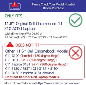 img 3 attached to 📱 Pink iPearl mCover Hard Shell Case for 11.6" Original Dell Chromebook 11 Laptop (NOT Compatible with Dell Chromebook 11 3120 Model Released After Feb. 2015, Features 180-degree LCD Hinge)