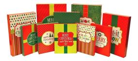 img 4 attached to 🎁 Christmas Holiday Multi Color Festive Gift Wrapping Shirt, Robe, Lingerie Boxes Set - 10 Count in Red, Green, Beige