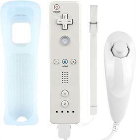 img 3 attached to 🎮 Yudeg Wii Remote Controller and Nunchuck with Silicon Case for Wii/Wii U (White) - Non-Motion Plus Version