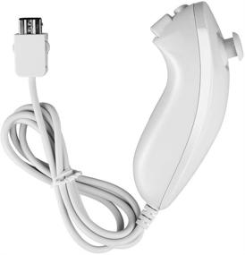img 1 attached to 🎮 Yudeg Wii Remote Controller and Nunchuck with Silicon Case for Wii/Wii U (White) - Non-Motion Plus Version