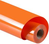 🔥 high-quality guangyintong glossy heat transfer vinyl for t-shirts - 12&#34; x 8ft roll in vibrant orange k7 logo