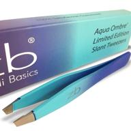 💦 zizzili basics aqua ombré slant tweezer - limited edition - top tweezers for eyebrow shaping, hair removal, and precision needs logo