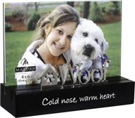 🖼️ enhance your décor with malden international designs woof black wood desktop expression picture frame, 4x6 логотип