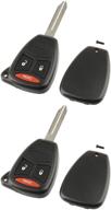 🔑 high-quality key shell case for dodge caliber, dakota, durango, magnum, nitro, ram - compatible with kobdt04a logo