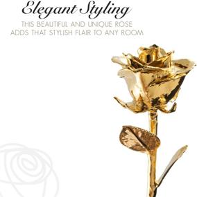 img 3 attached to Forever Rose Real 24K Gold Rose: Handcrafted One-of-a-Kind Beauty Dipped in 24K Gold, Ensuring Eternal Splendor
