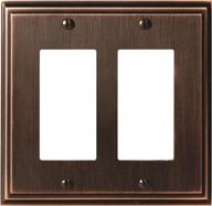 amerock mulholland oil rubbed bronze wall plate - 2 rocker switch cover, 1 pack - decora light switch plate logo