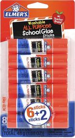img 4 attached to 📚 Elmer's All Purpose School Glue Sticks, Washable, 6g, 8 Count (E5004), White - Reliable Adhesive Sticks for School Projects