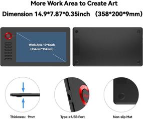 img 1 attached to 🖌️ VEIKK A15 Graphics Drawing Tablet 10x6 Inch: High-Precision Digital Drawing Tablet with 8192 Levels Battery-Free Pen, 12 Hot Keys, and Multi-OS Compatibility (Win/Mac/Linux/Android). Ideal Graphics Tablet for Painting, Online Teaching & More!