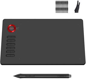 img 4 attached to 🖌️ VEIKK A15 Graphics Drawing Tablet 10x6 Inch: High-Precision Digital Drawing Tablet with 8192 Levels Battery-Free Pen, 12 Hot Keys, and Multi-OS Compatibility (Win/Mac/Linux/Android). Ideal Graphics Tablet for Painting, Online Teaching & More!