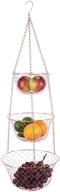 🍎 fox run 3-tier copper hanging kitchen fruit baskets, 32 inches логотип