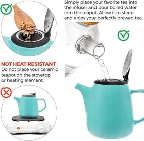 img 1 attached to 🍵 Tealyra Turquoise 27 oz Stainless Steel Tea Infuser with Extra Fine Mesh