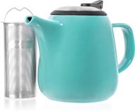 🍵 tealyra turquoise 27 oz stainless steel tea infuser with extra fine mesh логотип