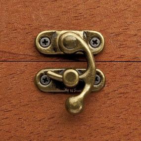 img 1 attached to Antique Brass Decorative Swing Latch for Enhanced Style and Functionality