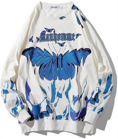 img 4 attached to Vibrant Butterflies Full Sleeve Graphic T-Shirt by GURUNVANI