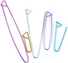 img 1 attached to 🧶 BronaGrand 10-Piece Set: Colorful Aluminum Yarn Stitch Holders with Crochet Hooks and 20 Locking Stitch Markers for Knitting and Crochet