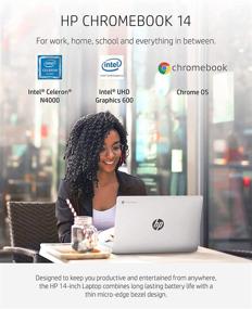 img 3 attached to 💻 Renewed HP Chromebook 14 Laptop with Intel Celeron N4000 Processor, 4 GB RAM, 32 GB eMMC, 14” HD Display, Chrome OS, Lightweight Computer featuring Webcam and Dual Mics – Ideal for Home, School, Music, Movies