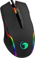🖱️ npet m70 wired gaming mouse – 7200 dpi, 7 programmable buttons, rgb backlit, ergonomic optical pc, comfortable computer gaming mice for windows 7/8/10/xp vista linux, black logo
