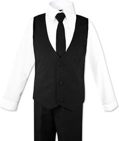 img 1 attached to 🤵 Young Youth Boys' Black Tuxedo: Ideal Clothing for Suits & Sport Coats