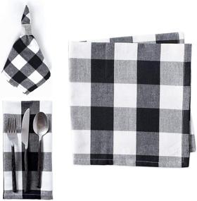 img 2 attached to 🍽️ Plaid Dinner Cloth Napkins by GFCC