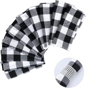 img 4 attached to 🍽️ Plaid Dinner Cloth Napkins by GFCC