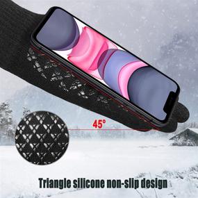 img 2 attached to Antilope Upgraded Touchscreen Anti Slip Gloves: Stylish Elastic Men's Accessories for Women
