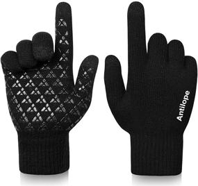 img 4 attached to Antilope Upgraded Touchscreen Anti Slip Gloves: Stylish Elastic Men's Accessories for Women
