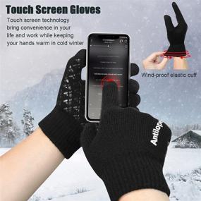 img 3 attached to Antilope Upgraded Touchscreen Anti Slip Gloves: Stylish Elastic Men's Accessories for Women