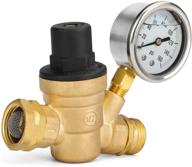 🚰 eapele water pressure regulator valve with gauge and inlet screened filter: the ultimate rv brass adjustable water pressure reducer for camper trailers logo