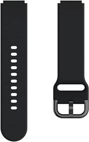 img 3 attached to 📱 19mm Silicone Soft Sport Watch Band Strap for Veryfitpro ID205L Smart Watch - Compatible with ID205U, ID205, ID205S, ID215G