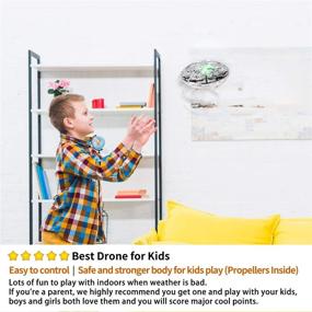 img 3 attached to 98K Hand-Operated Kids and Adults Drones - Light Up Joy Flying Ball Drone, Mini Helicopter Drone - Easy Indoor Small Flying Toys Gift for Boys and Girls Ages 4-11