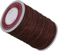 🧵 polyester leather sewing thread cord - 120m brown round waxed cord, 0.5mm diameter for diy handicrafts. logo