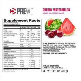 img 1 attached to Dymatize PreW.O.: Elevate Energy, Strength & 💪 Endurance with Pre-Workout Caffeine Powder – Cherry Watermelon, 400g