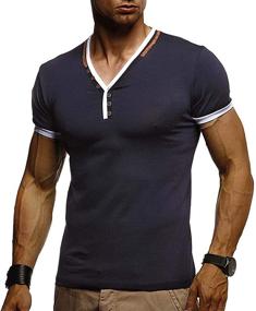 img 3 attached to 👕 Casual Henley Shirts: Stylish Sleeve T-Shirt for Men's Clothing